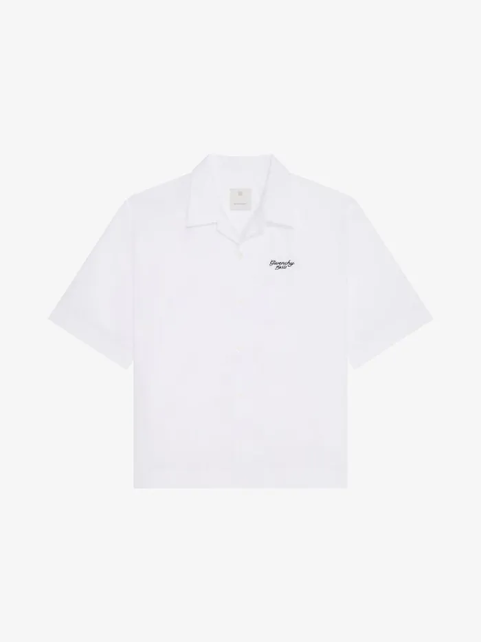 Men Shirts Givenchy GIVENCHY 1952 Boxy Fit Shirt In Poplin White