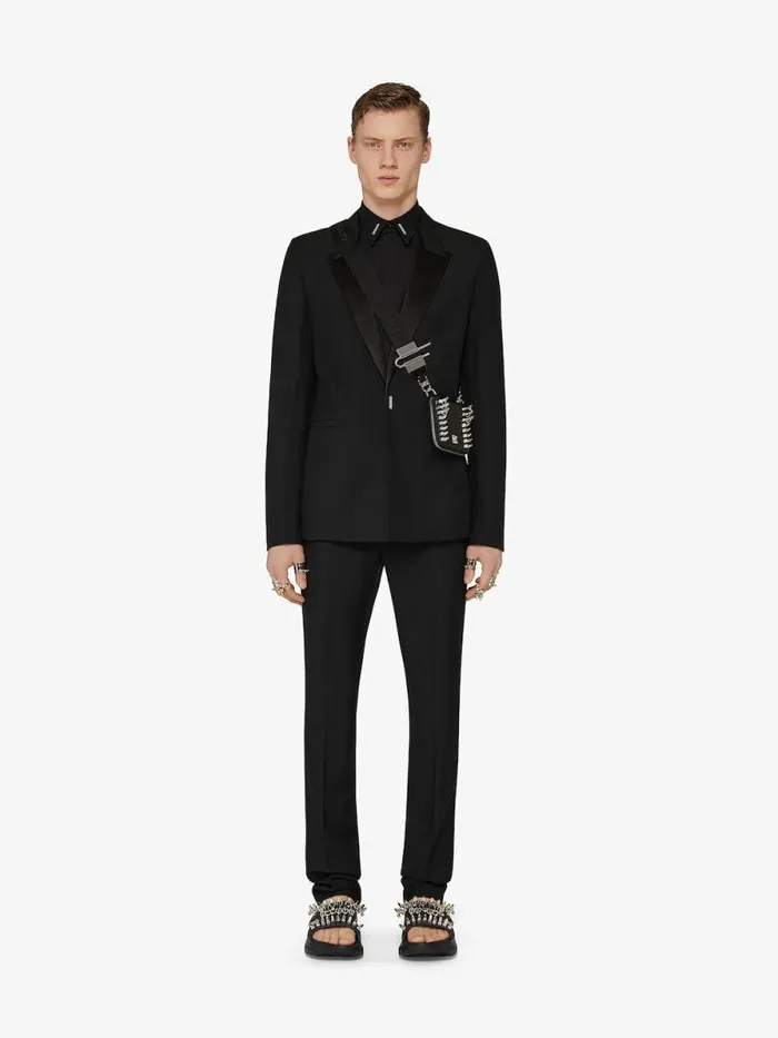 Men Shirts Givenchy Shirt In Poplin With Collar Details Black