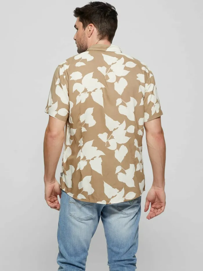 Men Shirts GUESS Eco Rayon Shadow Floral Shirt ShadowBlock Floral Therm Men Shirts GUESS Eco Rayon Shadow Floral Shirt ShadowBlock Floral Therm