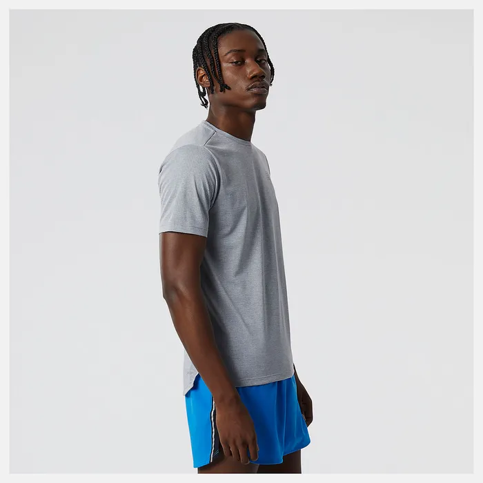 Men Shirts New Balance Impact Run Short Sleeve ATHLETIC GREY Men Shirts New Balance Impact Run Short Sleeve ATHLETIC GREY