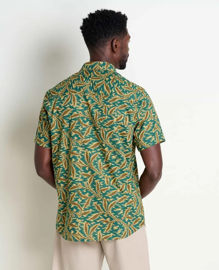 Men Shirts Toad and Co Fletch Short Sleeve Shirt Jasper Kelp Print