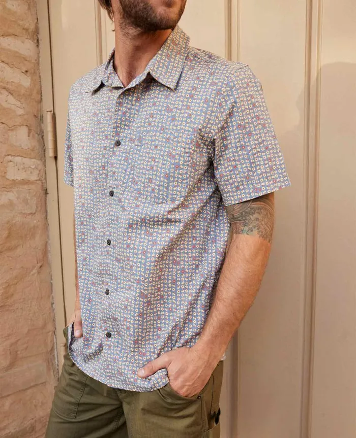 Men Shirts Toad and Co Fletch Short Sleeve Shirt North Shore Ditsy Print
