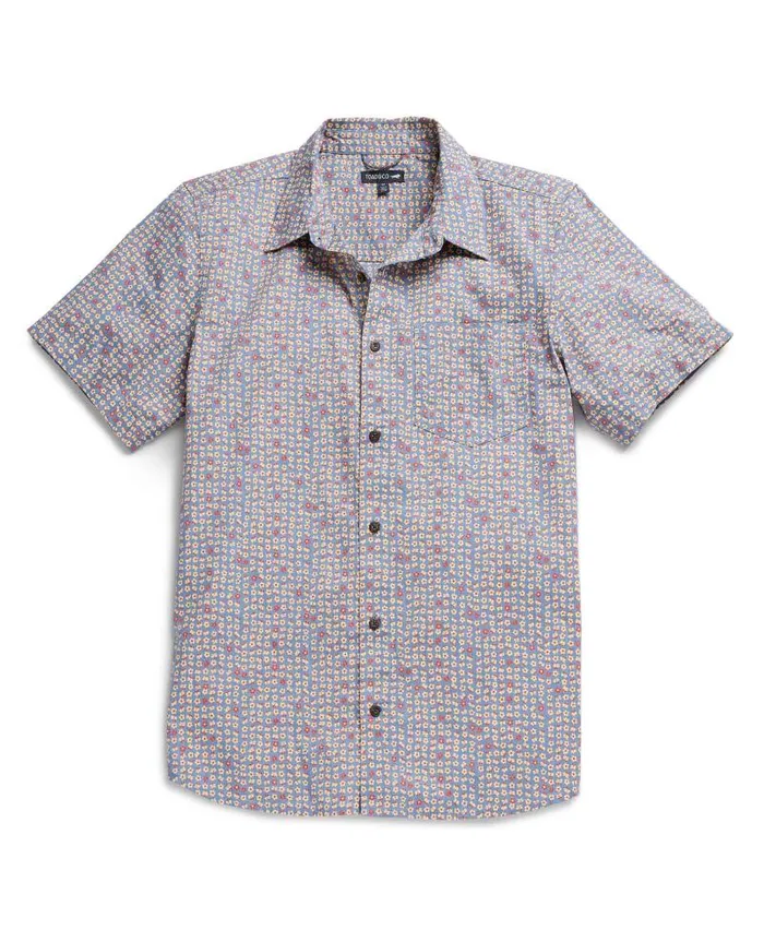 Men Shirts Toad and Co Fletch Short Sleeve Shirt North Shore Ditsy Print