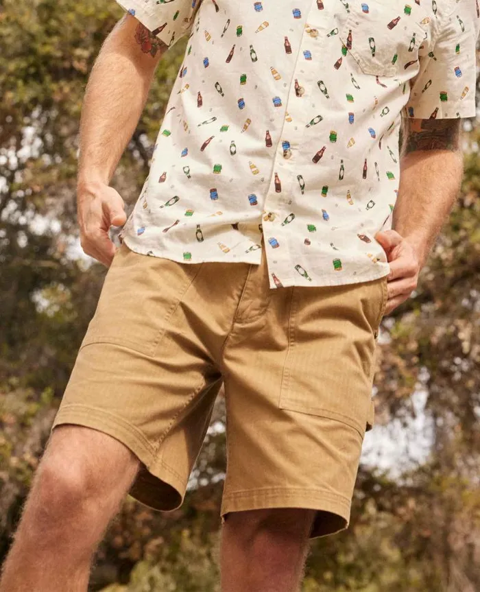 Men Shorts Toad and Co Juniper Short Honey Brown