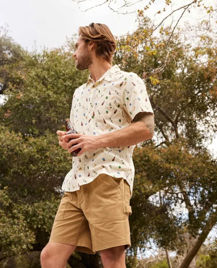 Men Shorts Toad and Co Juniper Short Honey Brown