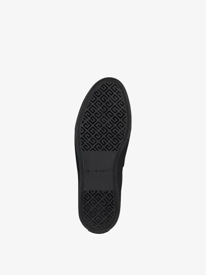 Men Sneakers Givenchy Sneakers City Sport In Leather With GIVENCHY Webbing Black