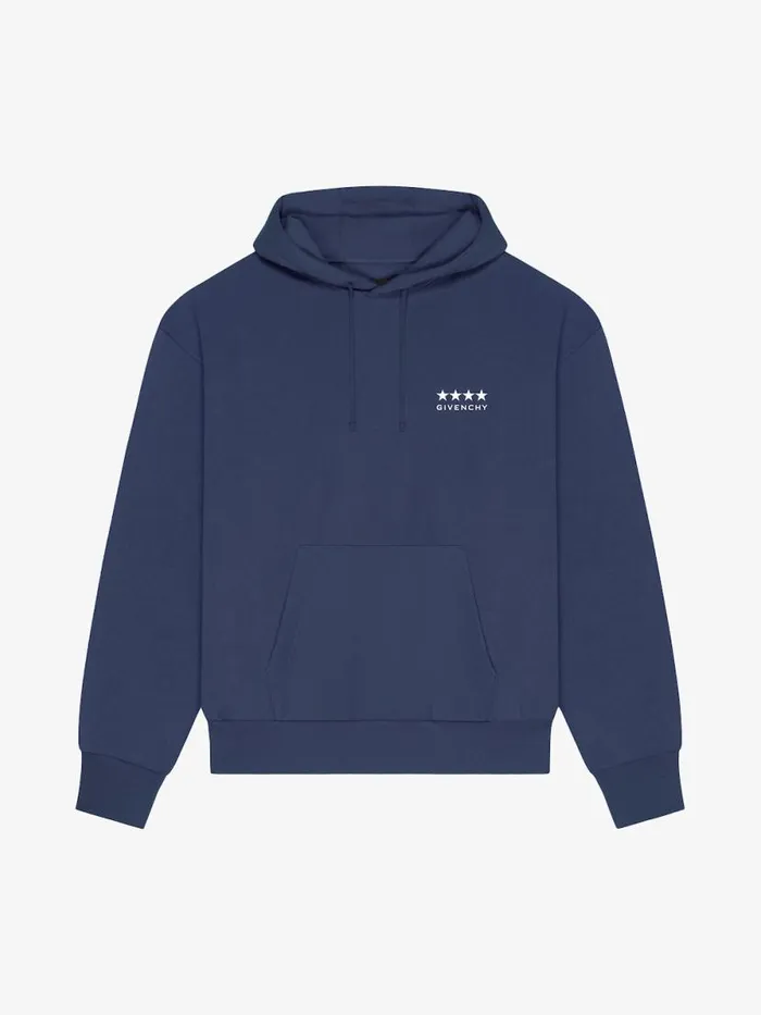 Men Sweatshirts and Hoodies Givenchy 4G Boxy Fit Hoodie In Fleece Deep Blue