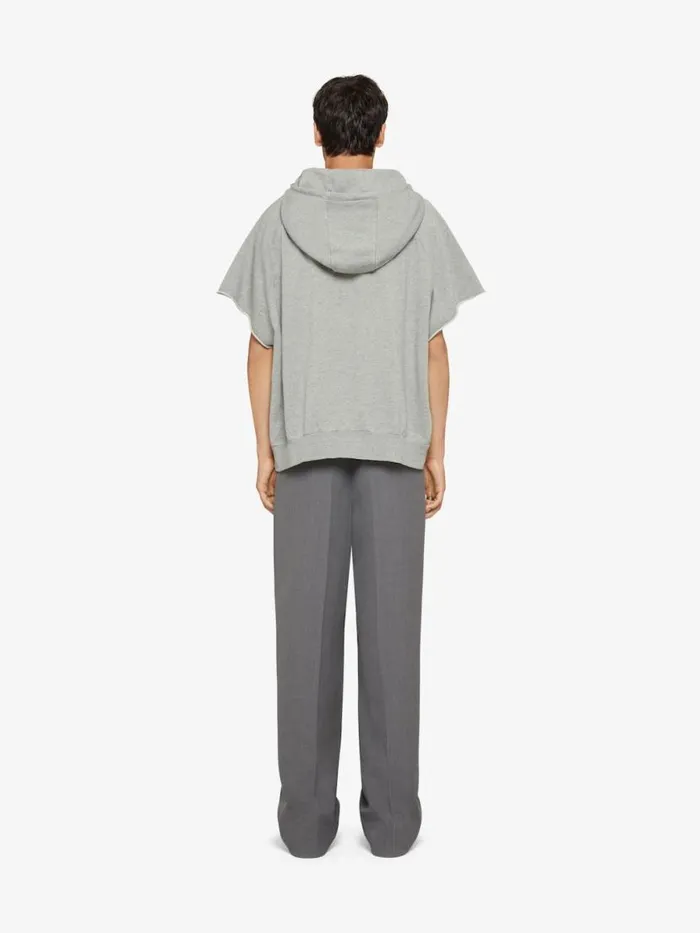 Men Sweatshirts and Hoodies Givenchy GIVENCHY Crest Oversized Sleeveless Hoodie In Fleece Aqua Green