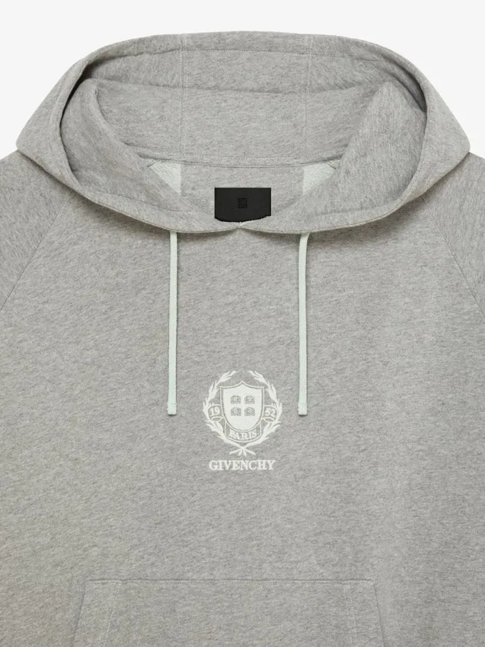 Men Sweatshirts and Hoodies Givenchy GIVENCHY Crest Oversized Sleeveless Hoodie In Fleece Aqua Green