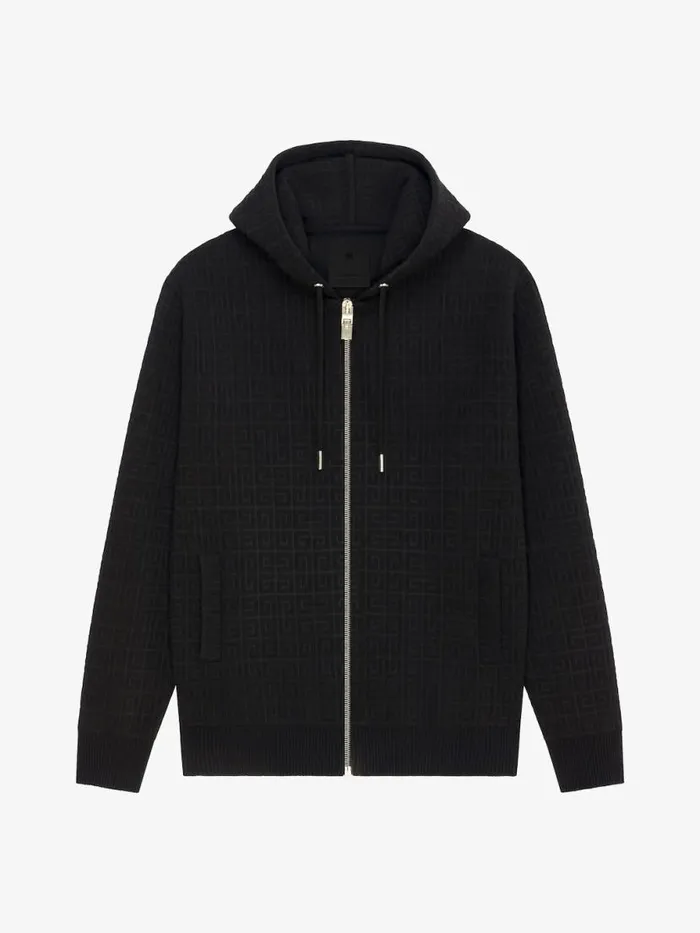 Men Sweatshirts and Hoodies Givenchy Hoodie In 4G Jacquard Black