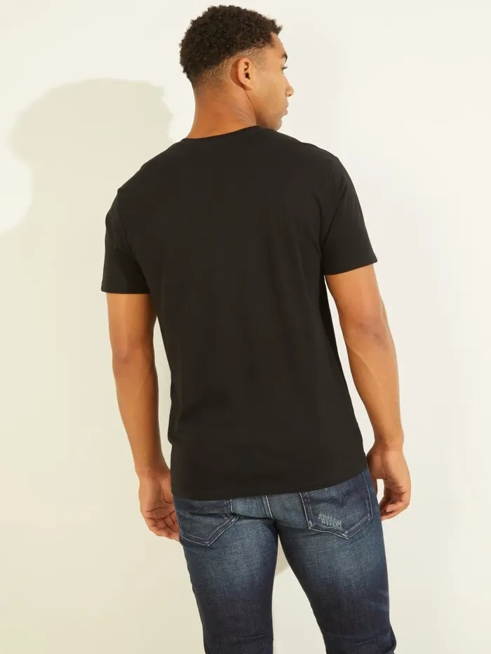 Men TShirts and Tanks GUESS Classic Logo Tee Jet Black