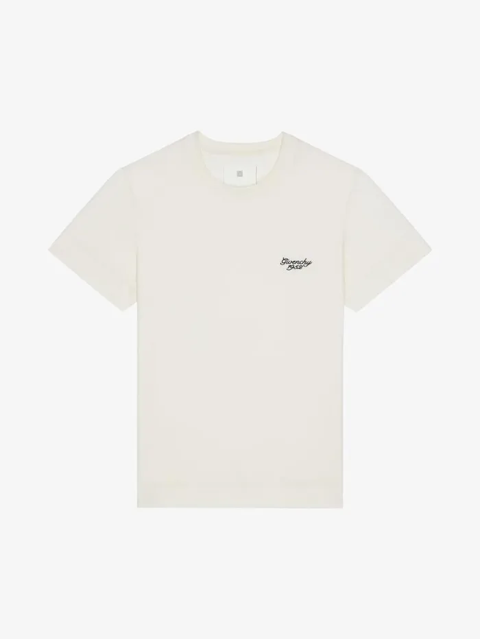 Men TShirts Givenchy GIVENCHY 1952 Slim Fit Tshirt In Cotton Naturalblue