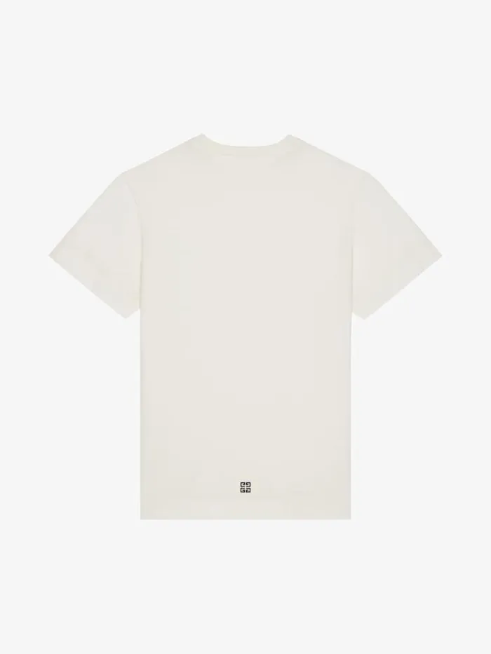 Men TShirts Givenchy GIVENCHY 1952 Slim Fit Tshirt In Cotton Naturalblue