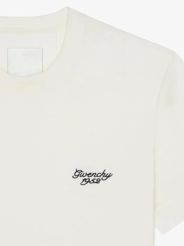 Men TShirts Givenchy GIVENCHY 1952 Slim Fit Tshirt In Cotton Naturalblue