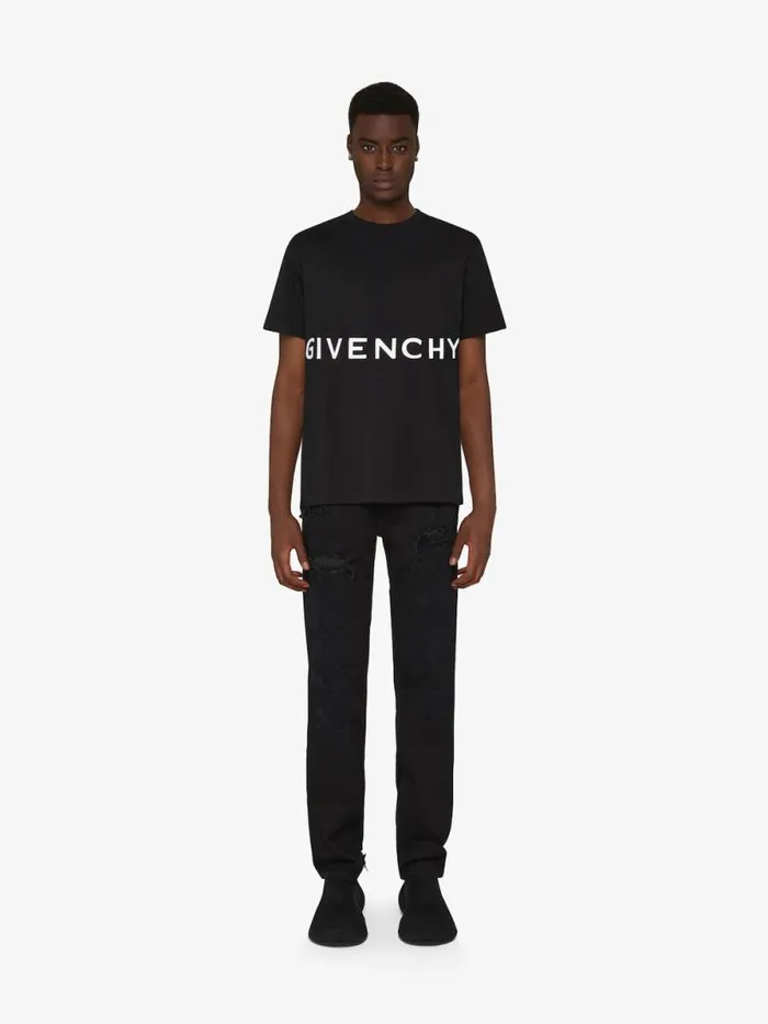 Men TShirts Givenchy GIVENCHY 4G Oversized Tshirt In Cotton Black