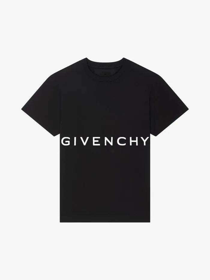 Men TShirts Givenchy GIVENCHY 4G Slim Fit Tshirt In Cotton Black