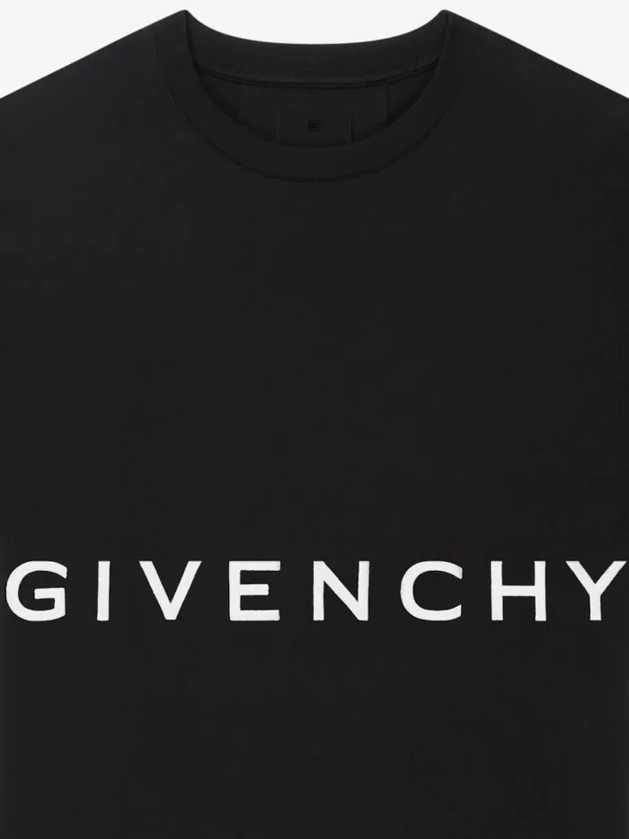 Men TShirts Givenchy GIVENCHY 4G Slim Fit Tshirt In Cotton Black
