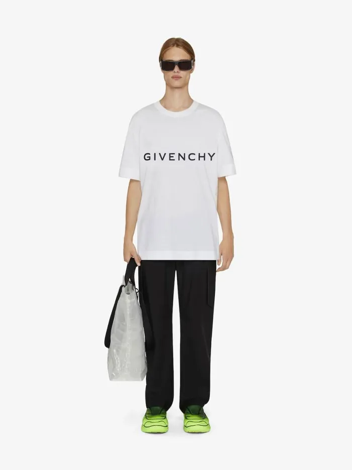 Men TShirts Givenchy GIVENCHY Archetype Oversized Tshirt In Cotton White