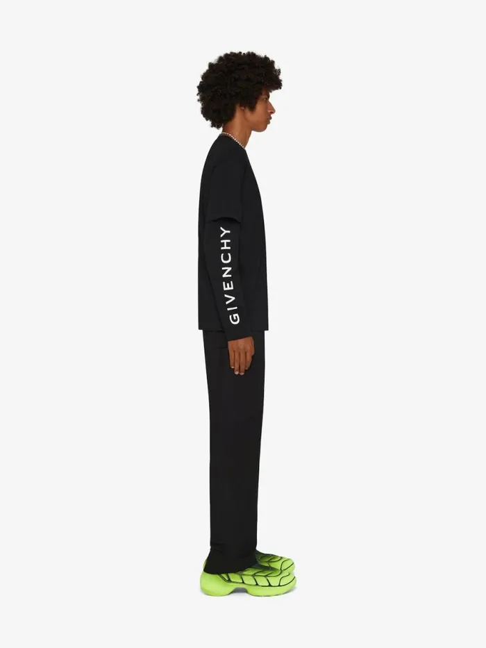 Men TShirts Givenchy GIVENCHY Double Layered Tshirt In Cotton Black