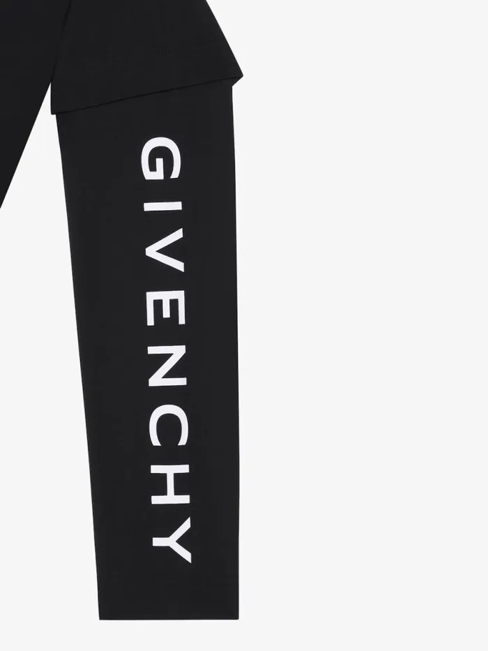 Men TShirts Givenchy GIVENCHY Double Layered Tshirt In Cotton Black