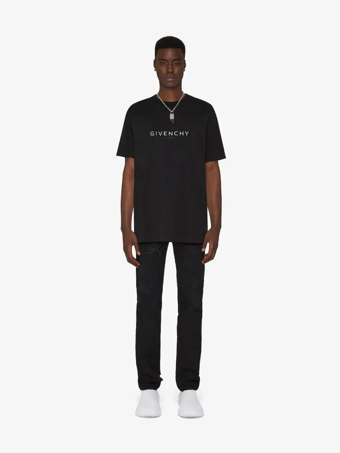 Men TShirts Givenchy GIVENCHY Reverse Oversized Tshirt In Cotton Black