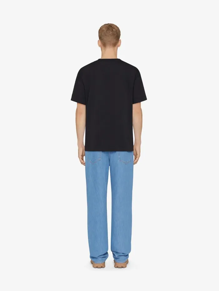 Men TShirts Givenchy Tshirt In Mercerized Cotton With 4G Detail Black