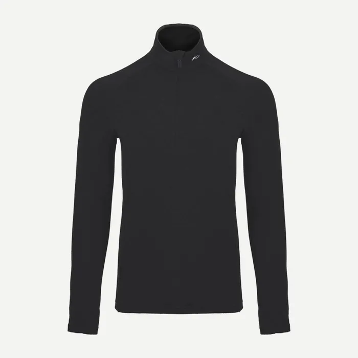 Men Trace Midlayer HalfZip Black KJUS Midlayers and Sweaters