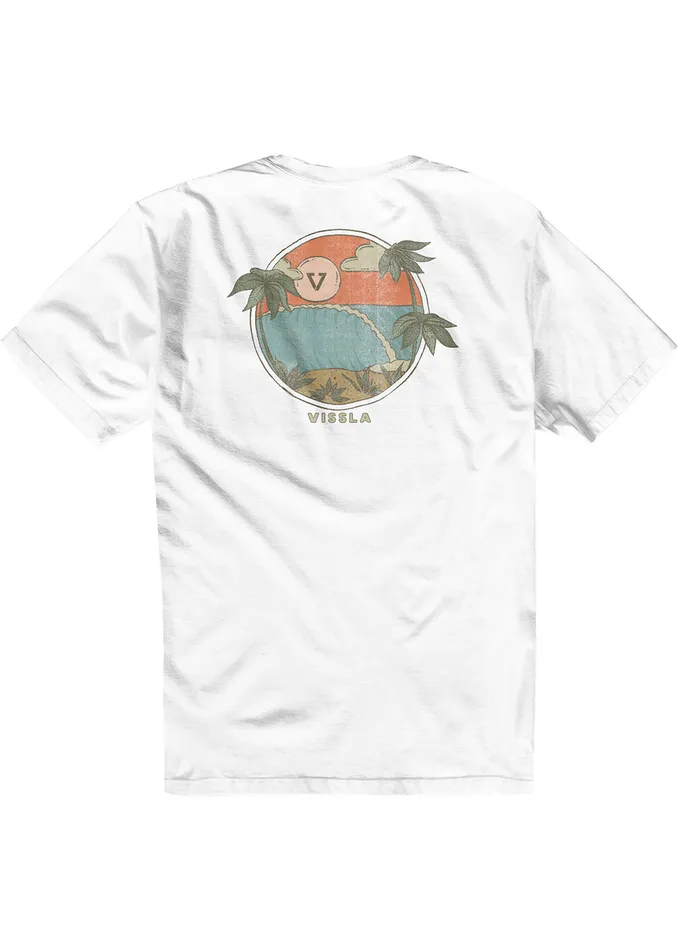 Men Vissla Hideaway Premium Pkt Tee White Premium Tees