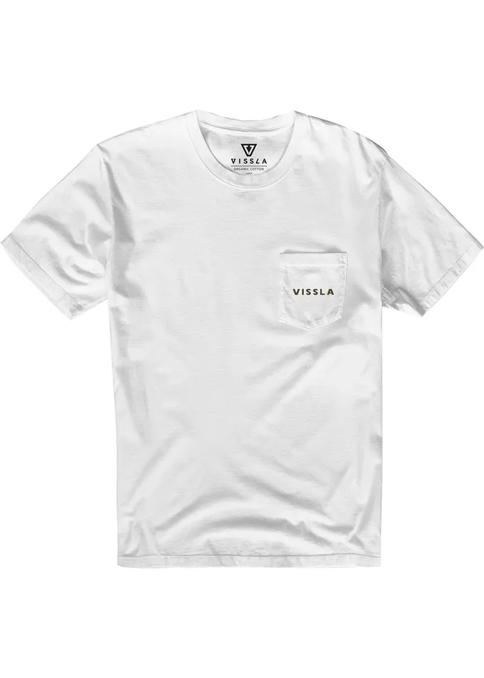Men Vissla Hideaway Premium Pkt Tee White Premium Tees Men Vissla Hideaway Premium Pkt Tee White Premium Tees