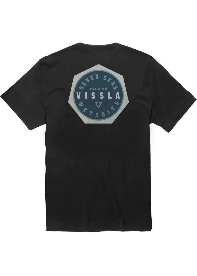Men Vissla Seven Seas Organic Tee Phantom Eco Tees