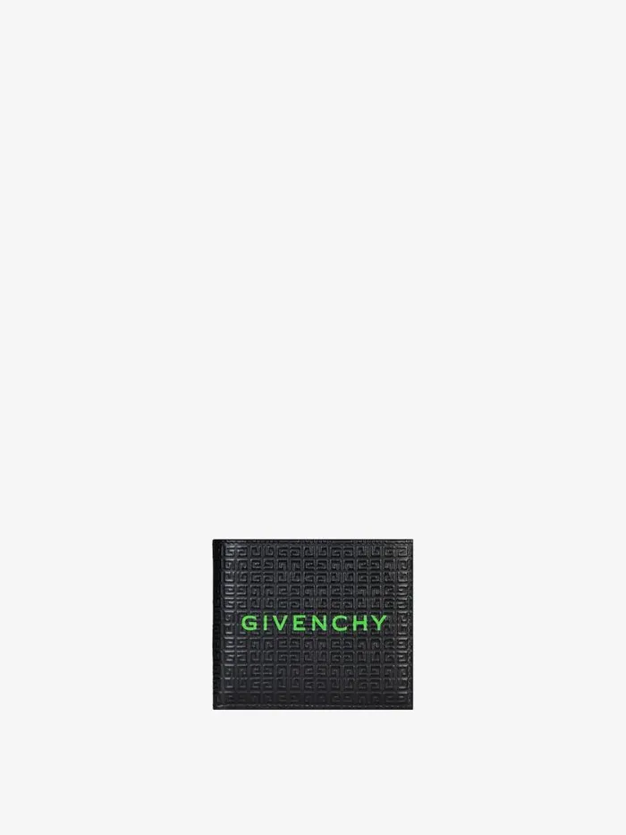 Men Wallets and Card Holders Givenchy GIVENCHY Wallet In 4G Micro Leather Blackgreen Men Wallets and Card Holders Givenchy GIVENCHY Wallet In 4G Micro Leather Blackgreen