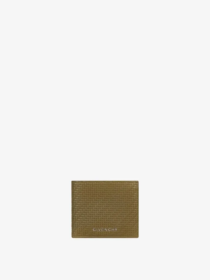 Men Wallets and Card Holders Givenchy GIVENCHY Wallet In Braidedeffect Leather Khaki Men Wallets and Card Holders Givenchy GIVENCHY Wallet In Braidedeffect Leather Khaki