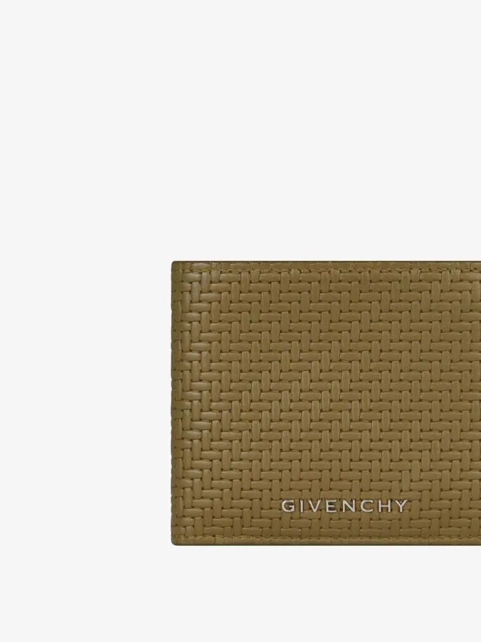 Men Wallets and Card Holders Givenchy GIVENCHY Wallet In Braidedeffect Leather Khaki Men Wallets and Card Holders Givenchy GIVENCHY Wallet In Braidedeffect Leather Khaki