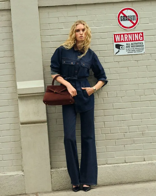 Mikaela Shacket With Corduroy Collar Indigo Rinse Women Veronica Beard Jackets and Outerwear Mikaela Shacket With Corduroy Collar Indigo Rinse Women Veronica Beard Jackets and Outerwear