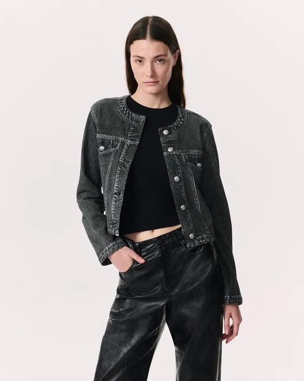 Miramar Terry Cora Jacket Washed Black Women MiramarJeans rag and bone