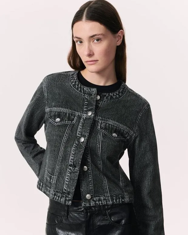 Miramar Terry Cora Jacket Washed Black Women MiramarJeans rag and bone