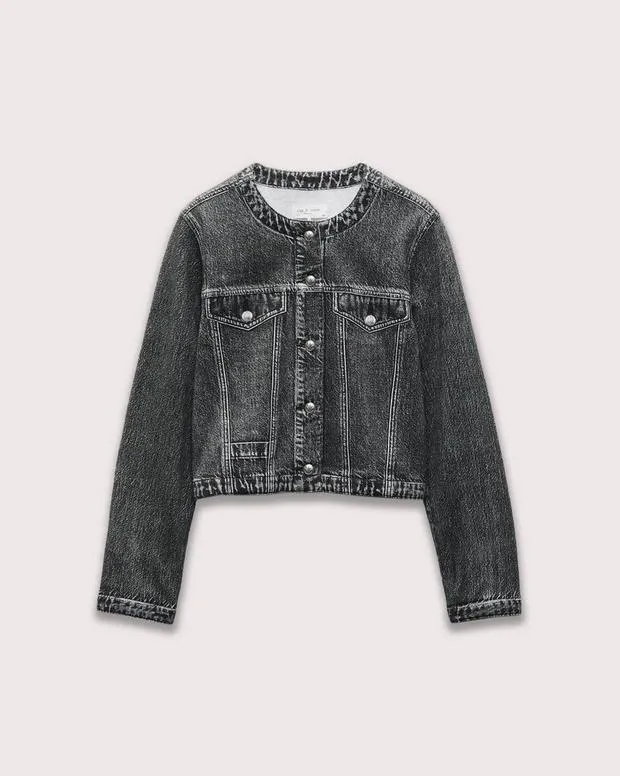 Miramar Terry Cora Jacket Washed Black Women MiramarJeans rag and bone