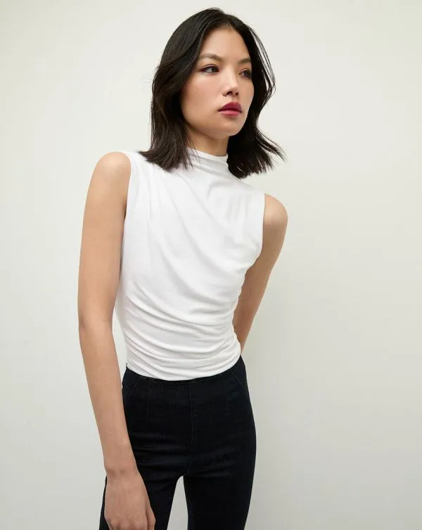 Mylie Sleeveless Top White Women Veronica Beard Tops