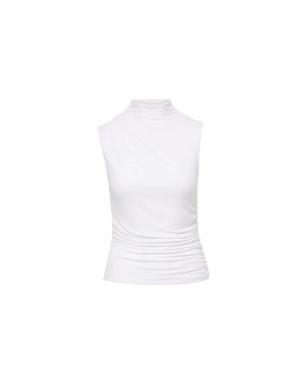 Mylie Sleeveless Top White Women Veronica Beard Tops Mylie Sleeveless Top White Women Veronica Beard Tops