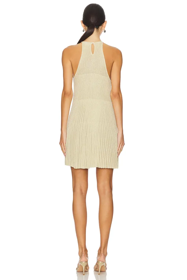 Nance Mini Dress Tan and Gold Women Lovers and Friends Sweaters and Knits Nance Mini Dress Tan and Gold Women Lovers and Friends Sweaters and Knits