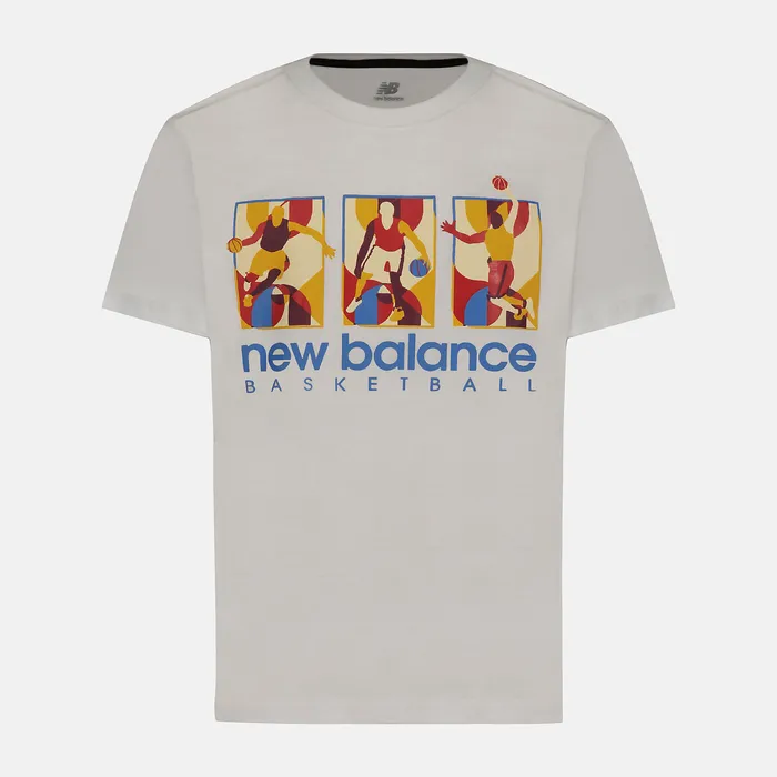 NB Hoops Logo tee WHITE Tops New Balance Kids