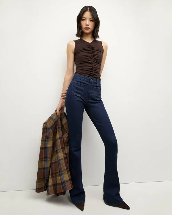 Neeta Sleeveless Top Dark Chocolate Women Veronica Beard Tops Neeta Sleeveless Top Dark Chocolate Women Veronica Beard Tops