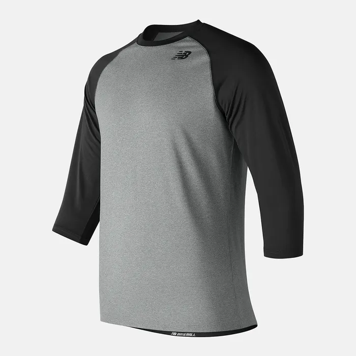 New Balance 34 Baseball Raglan Top TEAM BLACK Men Shirts