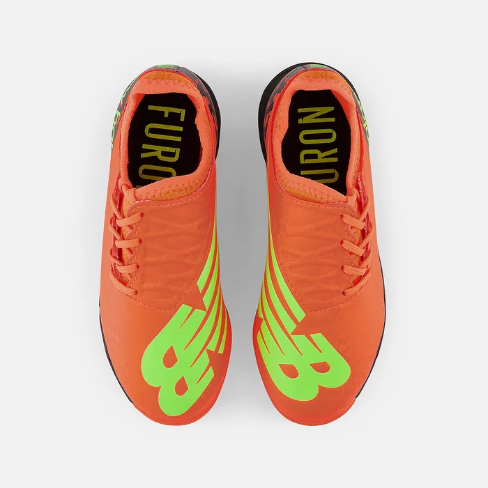 New Balance Cleats Kids Furon v7 Dispatch Junior TF Neon Dragonfly with Black and Coloro Green New Balance Cleats Kids Furon v7 Dispatch Junior TF Neon Dragonfly with Black and Coloro Green
