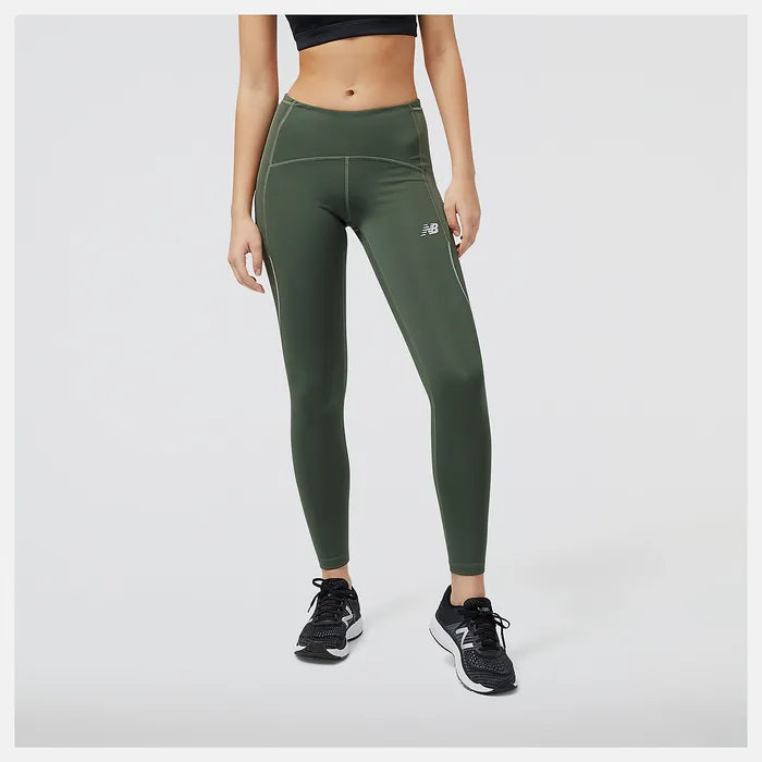 New Balance Impact Run Tight DEEP OLIVE GREEN Women Pants and Leggings