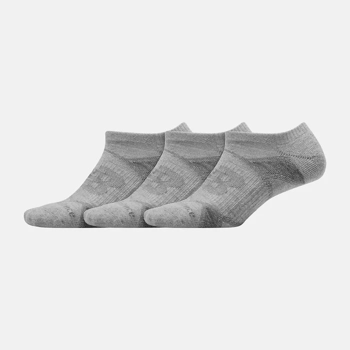New Balance Performance No Show Socks 3 Pack LIGHT GREY HEATHER MenWomen Socks