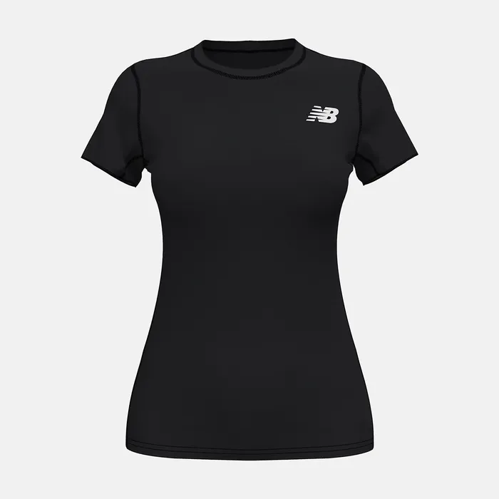 New Balance Shirts Women W Baselayer Short Sleeve Top TEAM BLACK New Balance Shirts Women W Baselayer Short Sleeve Top TEAM BLACK