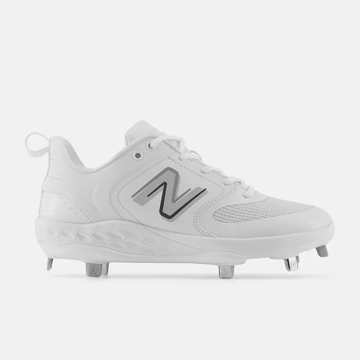 New Balance Softball Women Fresh Foam X Velo v3 Metal White with Rain Cloud
