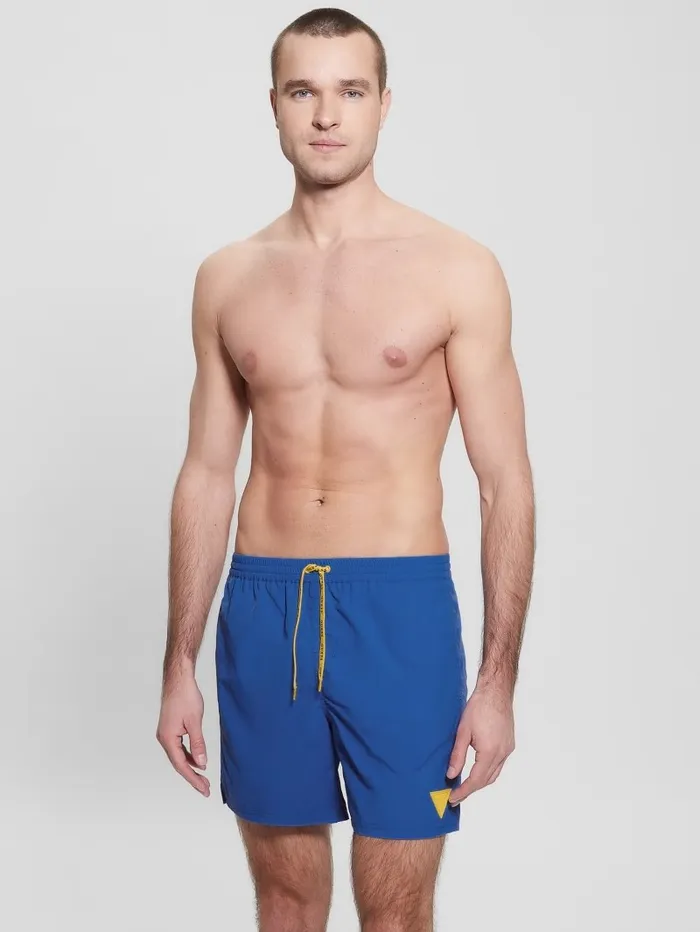 Nylon Swim Trunks Adventure Blue Men Swim GUESS Nylon Swim Trunks Adventure Blue Men Swim GUESS