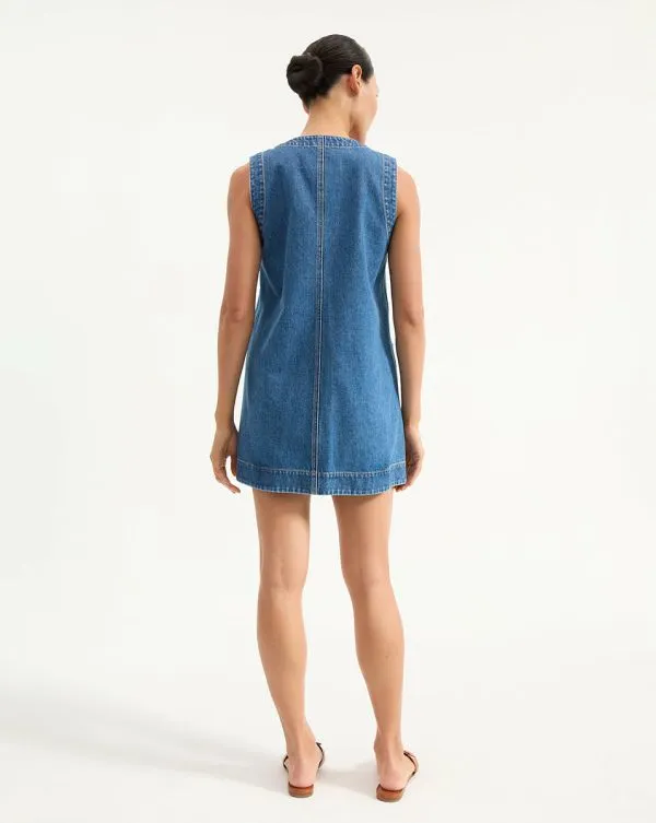 Oakley Denim Minidress Cornflower Women Veronica Beard Dresses Oakley Denim Minidress Cornflower Women Veronica Beard Dresses